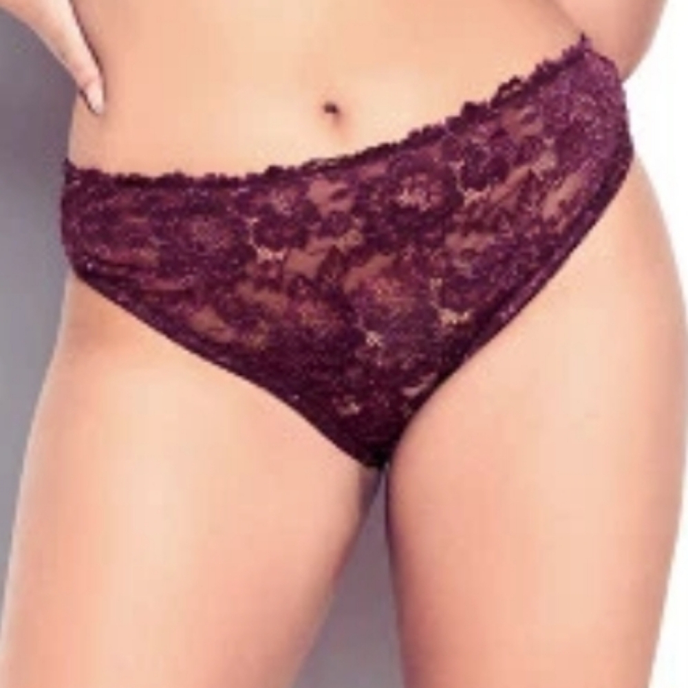 NWT Fox & Royal Olivia Strappy Lace Panty Underwear Sz 24/XXL